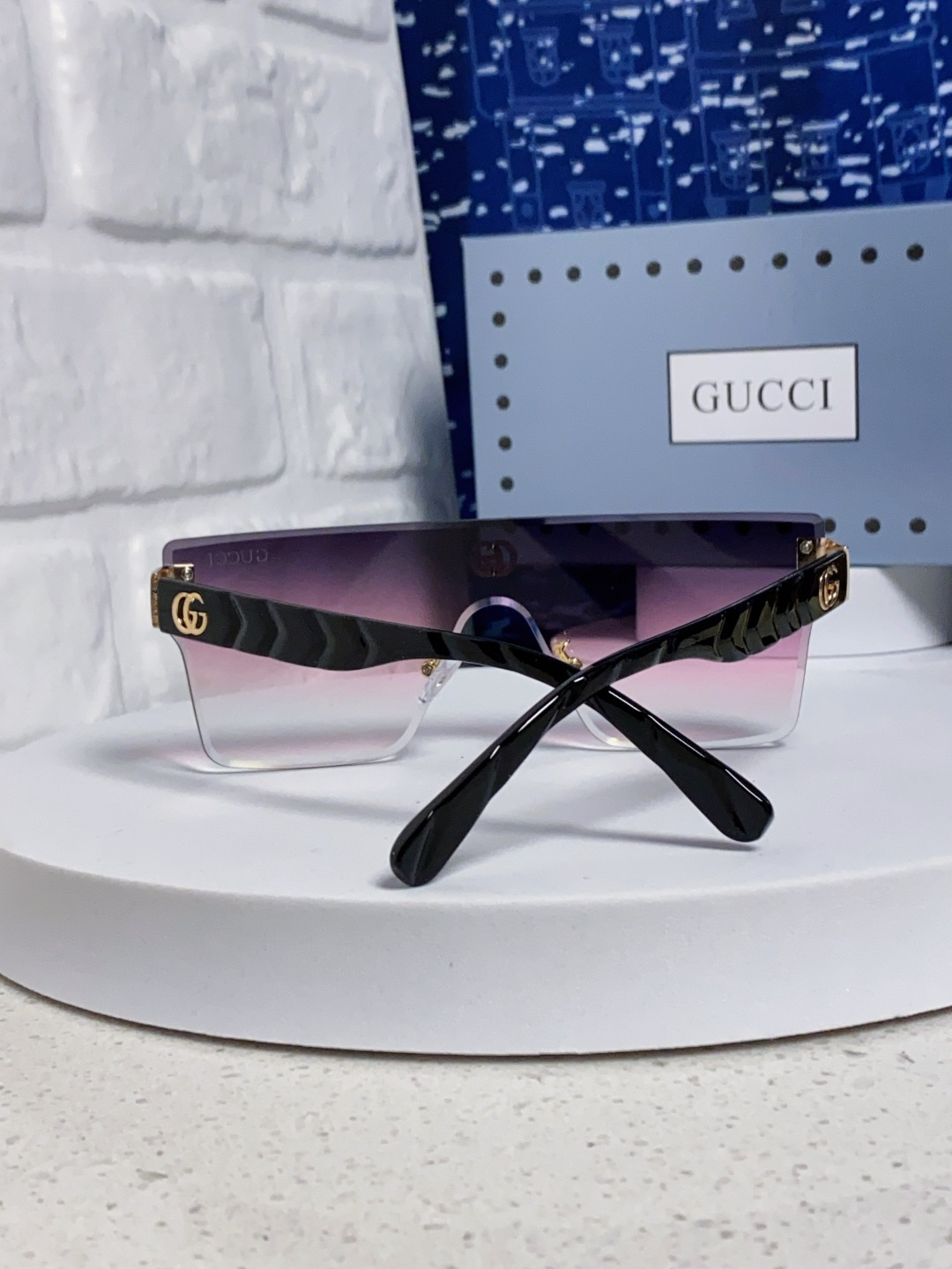 Gucci古奇 2025款欧美时尚女士方框遮脸连体太阳眼欧洲站网红护目防紫外线墨镜