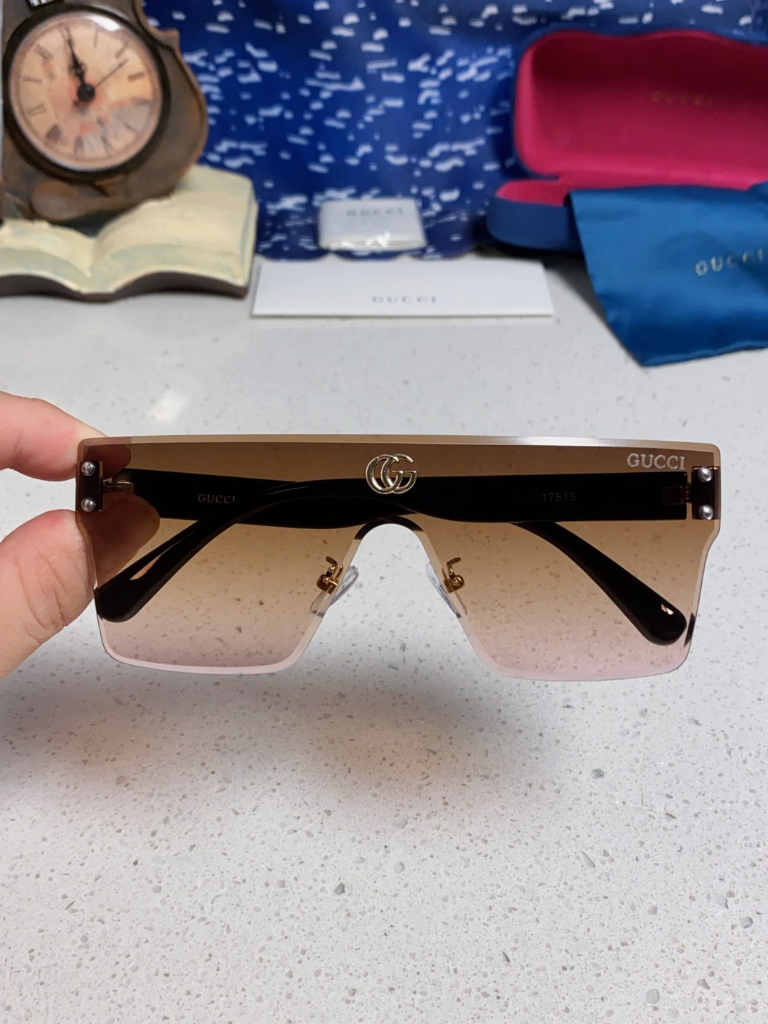 Gucci古奇 2025款欧美时尚女士方框遮脸连体太阳眼欧洲站网红护目防紫外线墨镜