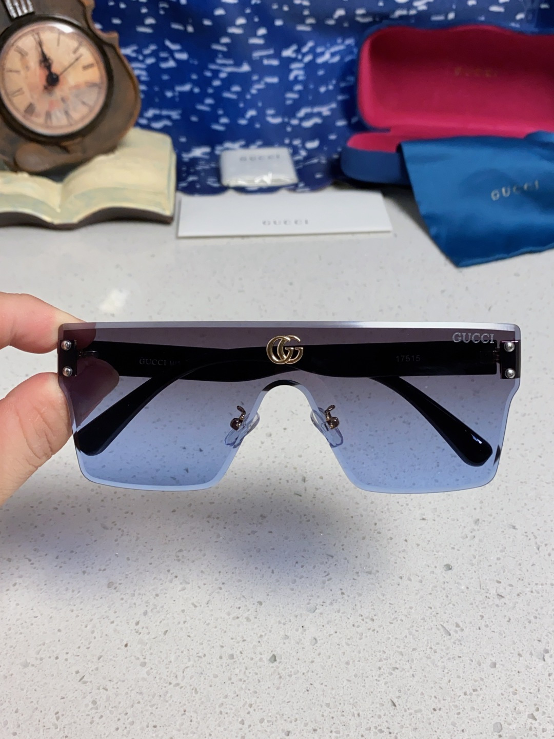 Gucci古奇 2025款欧美时尚女士方框遮脸连体太阳眼欧洲站网红护目防紫外线墨镜