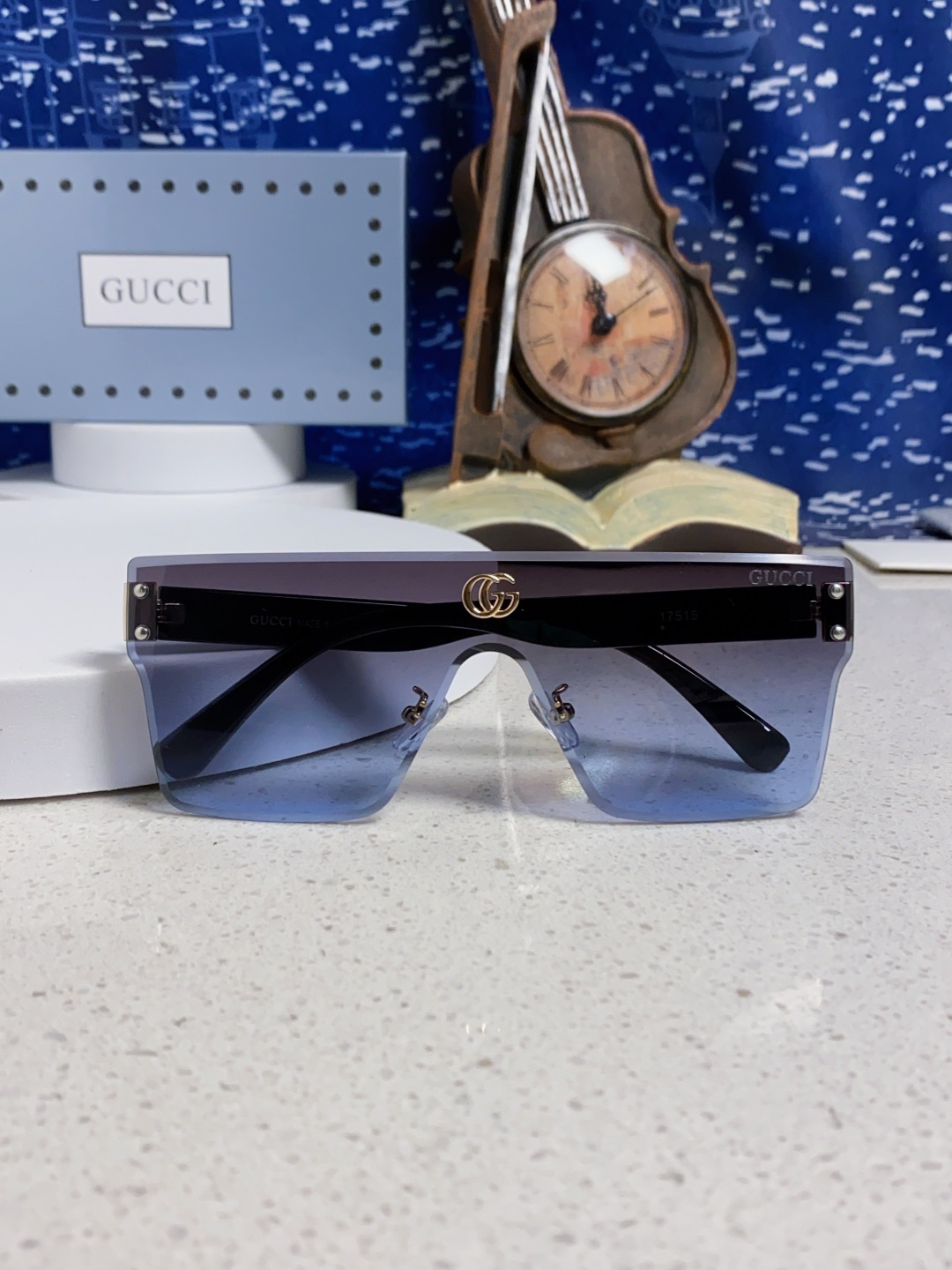 Gucci古奇 2025款欧美时尚女士方框遮脸连体太阳眼欧洲站网红护目防紫外线墨镜