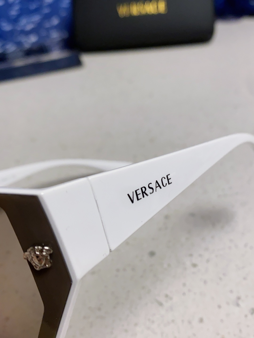 Versace范思哲 2025款欧美奢华男方框遮脸连体太阳眼欧洲站网红个性就爱吃酷墨镜