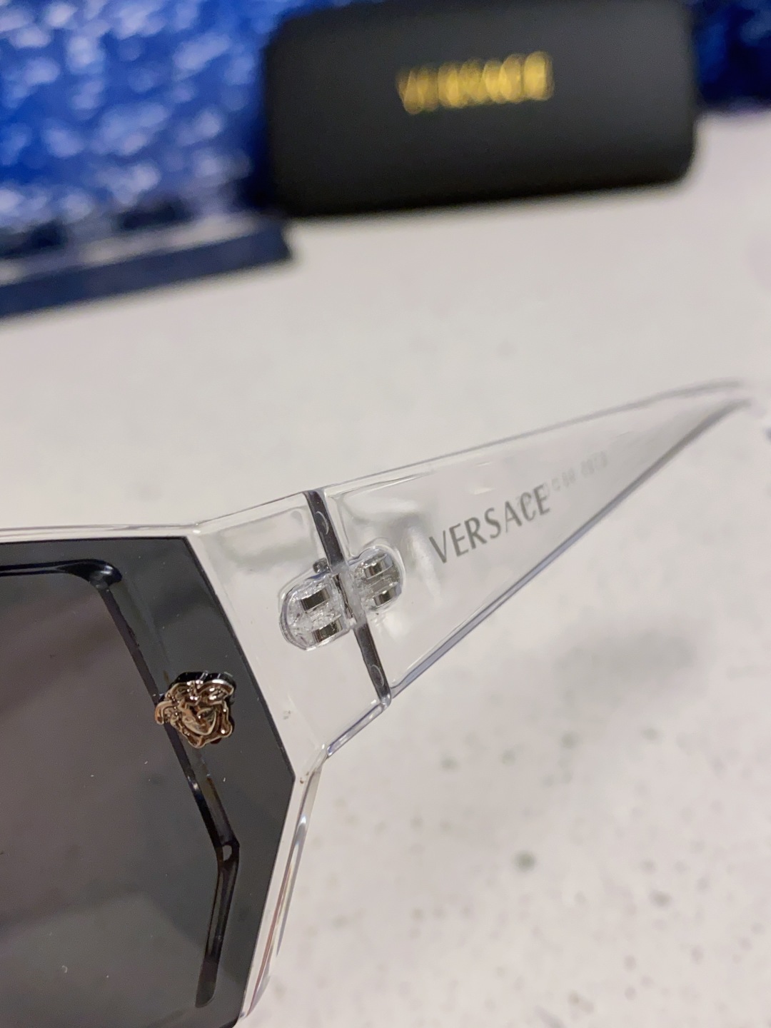 Versace范思哲 2025款欧美奢华男方框遮脸连体太阳眼欧洲站网红个性就爱吃酷墨镜