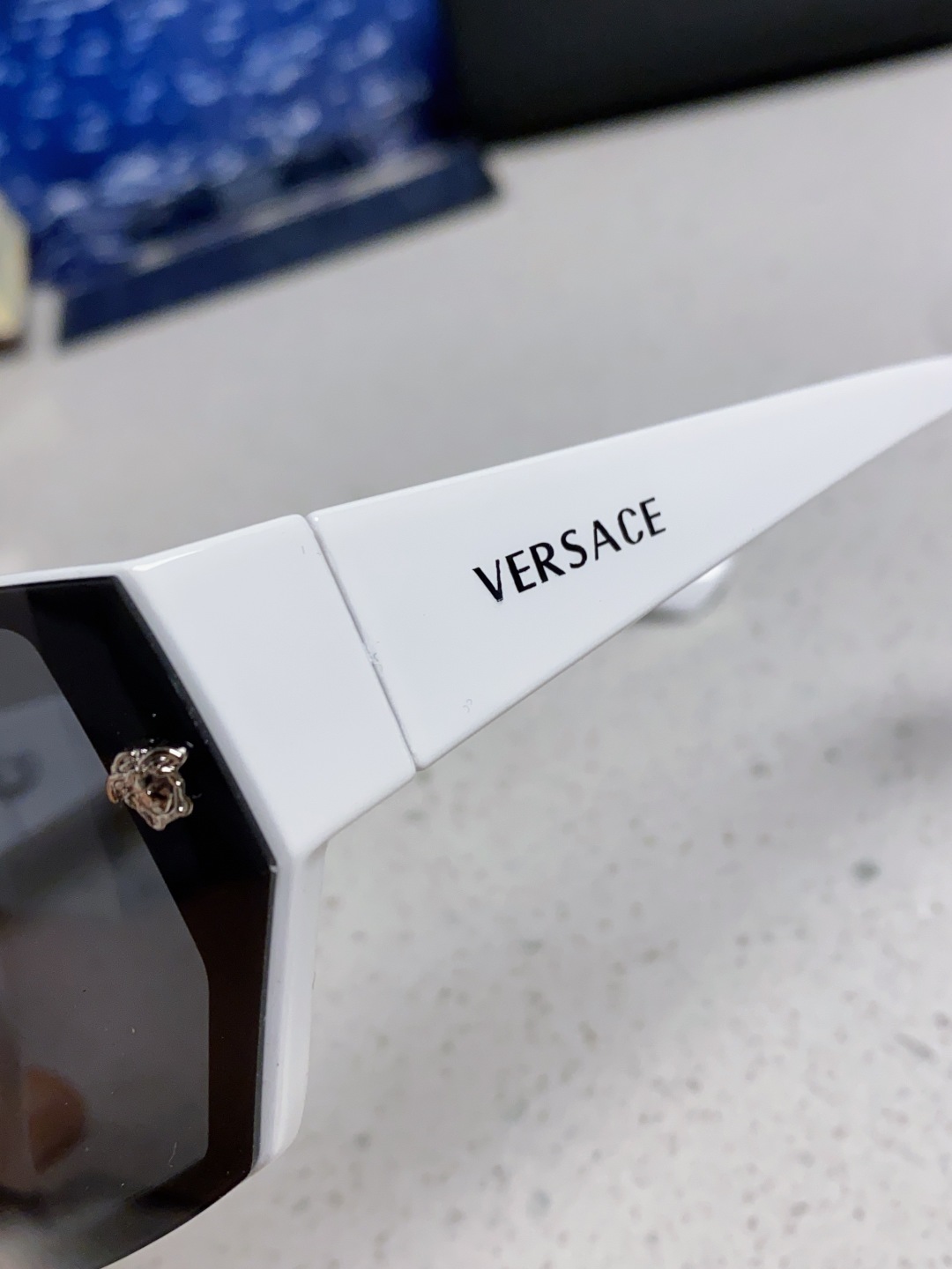 Versace范思哲 2025款欧美奢华男方框遮脸连体太阳眼欧洲站网红个性就爱吃酷墨镜