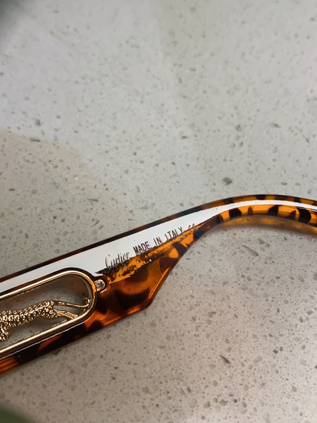 Cartier卡地亚 2025新款欧美小框太阳镜复古方型潮流豹子装饰连体墨镜跨境个性女士墨镜