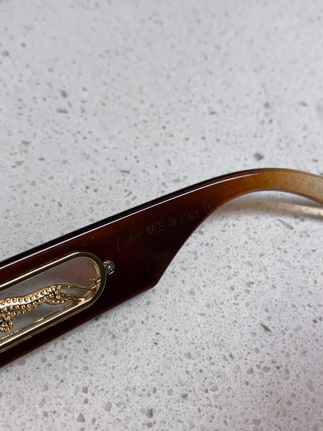 Cartier卡地亚 2025新款欧美小框太阳镜复古方型潮流豹子装饰连体墨镜跨境个性女士墨镜