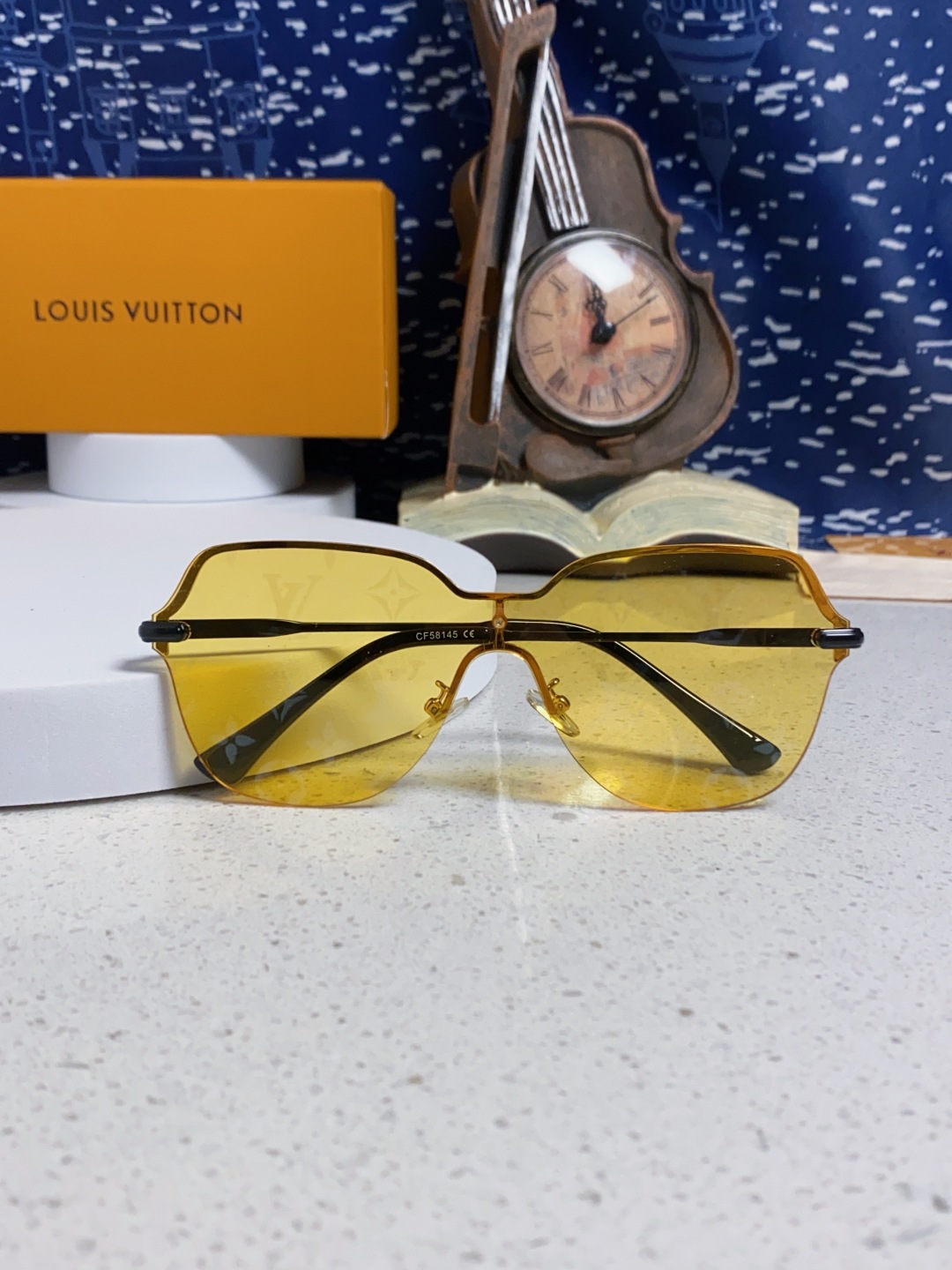 LouisVuitton路易威登 2025新款无框切边Lv字母款高级感满印花女太阳镜小红书抖音网红墨镜