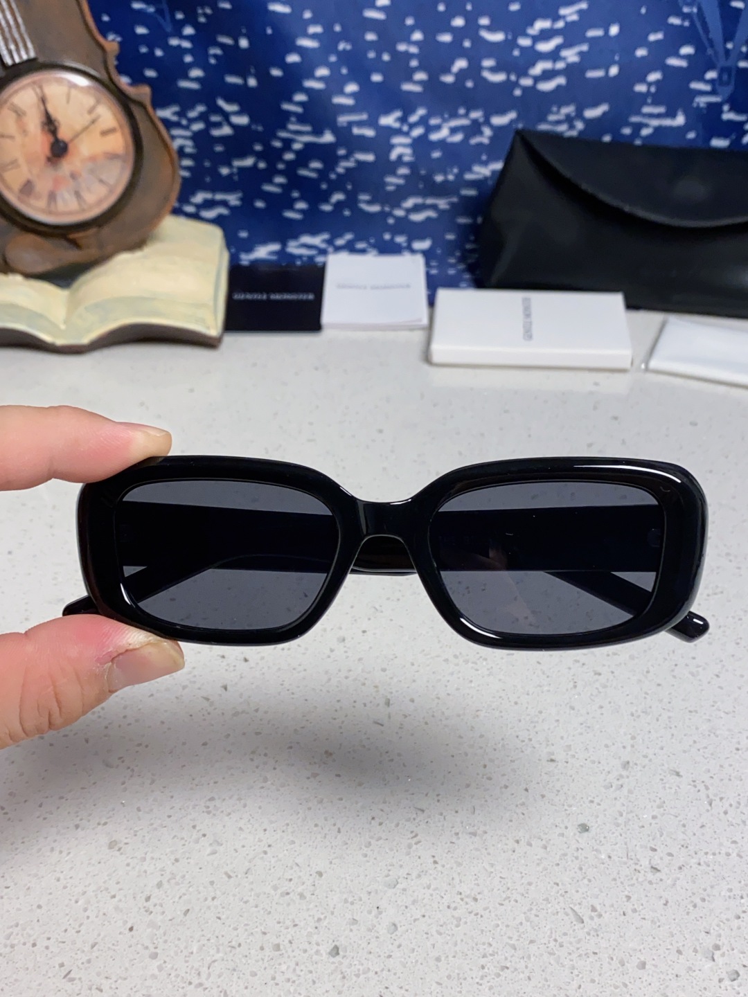 Gentle Moster(GM) 2025新款gm小方框墨镜粉色多巴胺辣妹眼镜偏光防紫外线近视太阳镜女