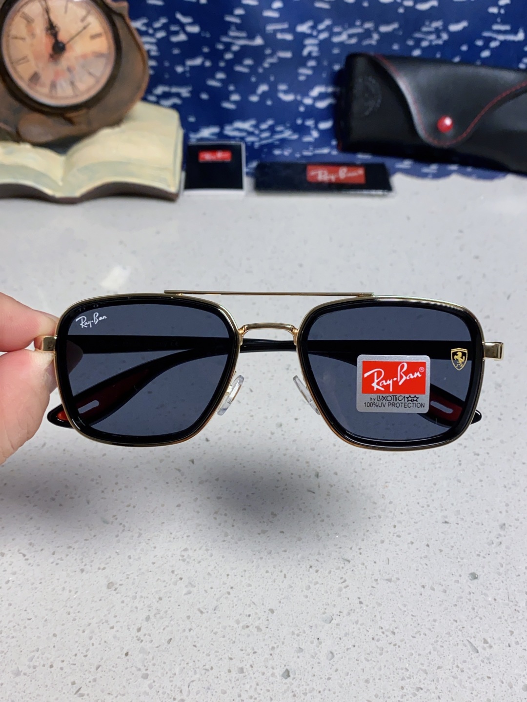 RayBan雷朋 2025新款太阳镜金属双梁大框时尚墨镜潮男女通用防紫外线 BR3911