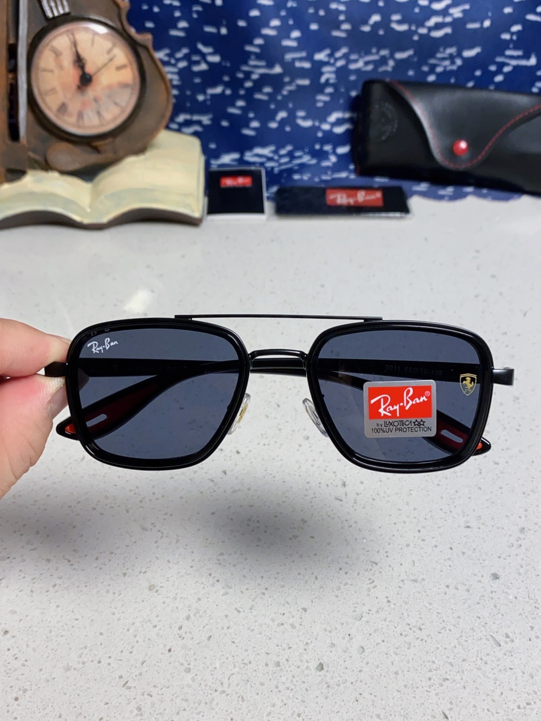 RayBan雷朋 2025新款太阳镜金属双梁大框时尚墨镜潮男女通用防紫外线 BR3911