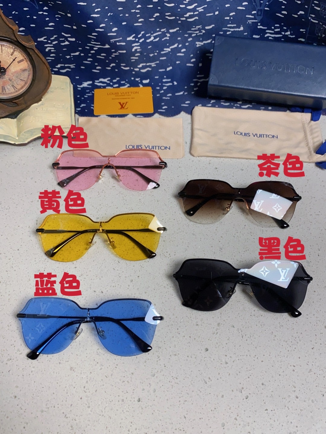 LouisVuitton路易威登 2025新款无框切边Lv字母款高级感满印花女太阳镜小红书抖音网红墨镜