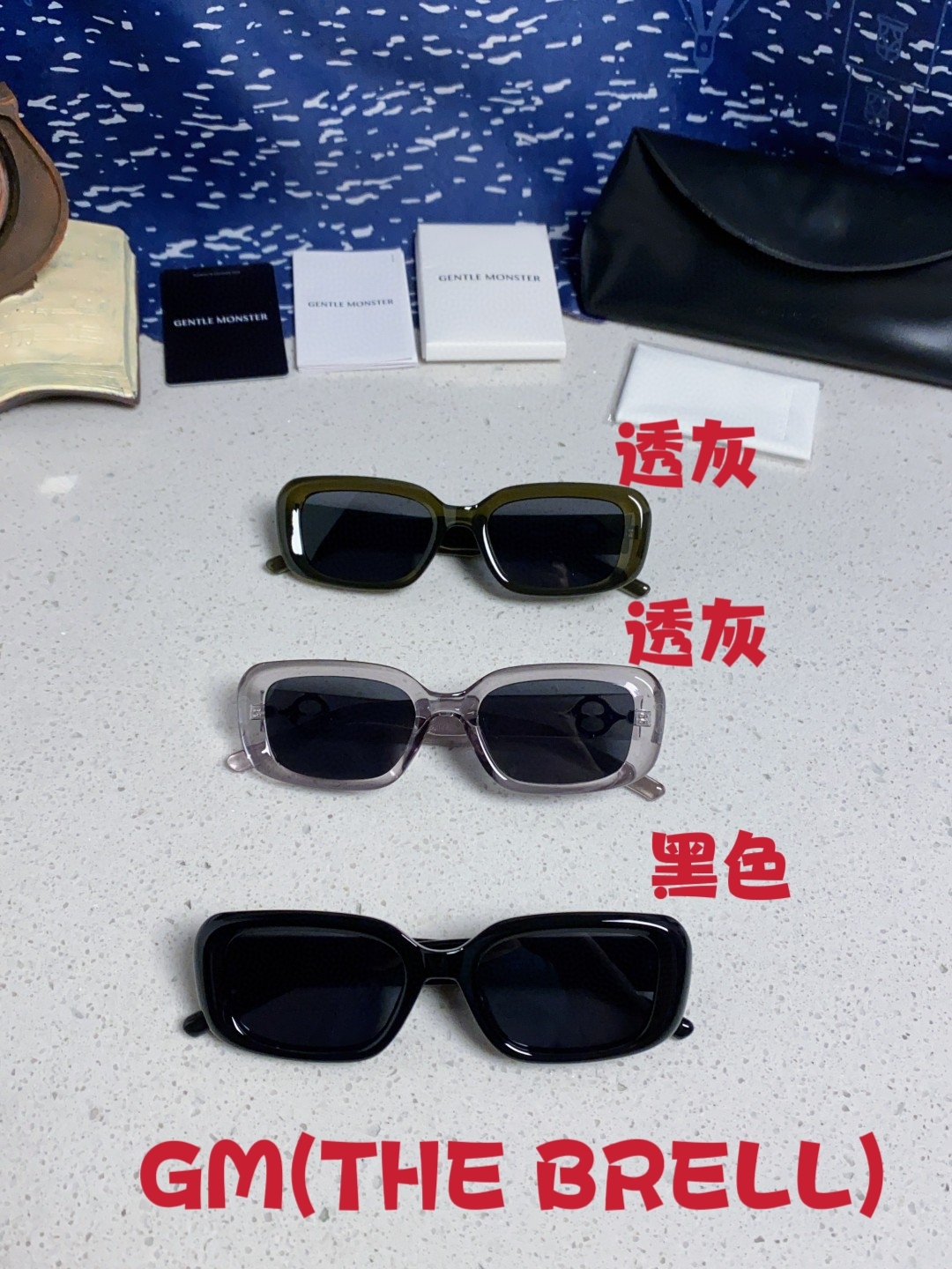 Gentle Moster(GM) 2025新款gm小方框墨镜粉色多巴胺辣妹眼镜偏光防紫外线近视太阳镜女