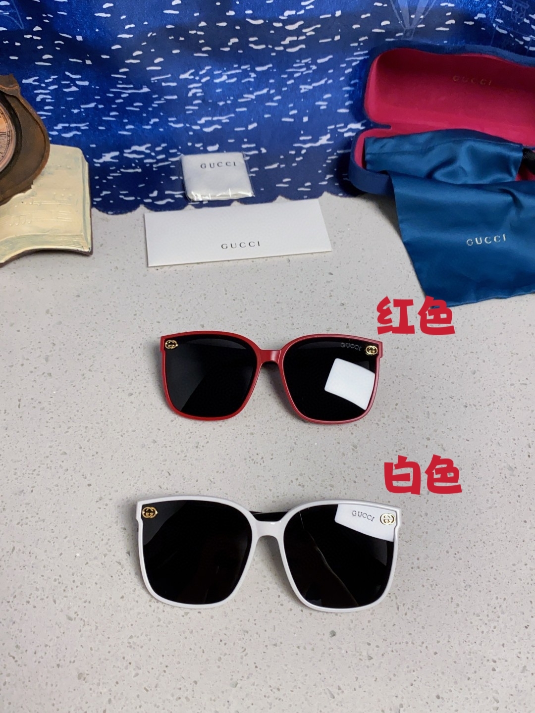 Gucci古奇 2025新款韩版防紫外线高级感网红个性时尚海边太阳镜显脸小 女士墨镜