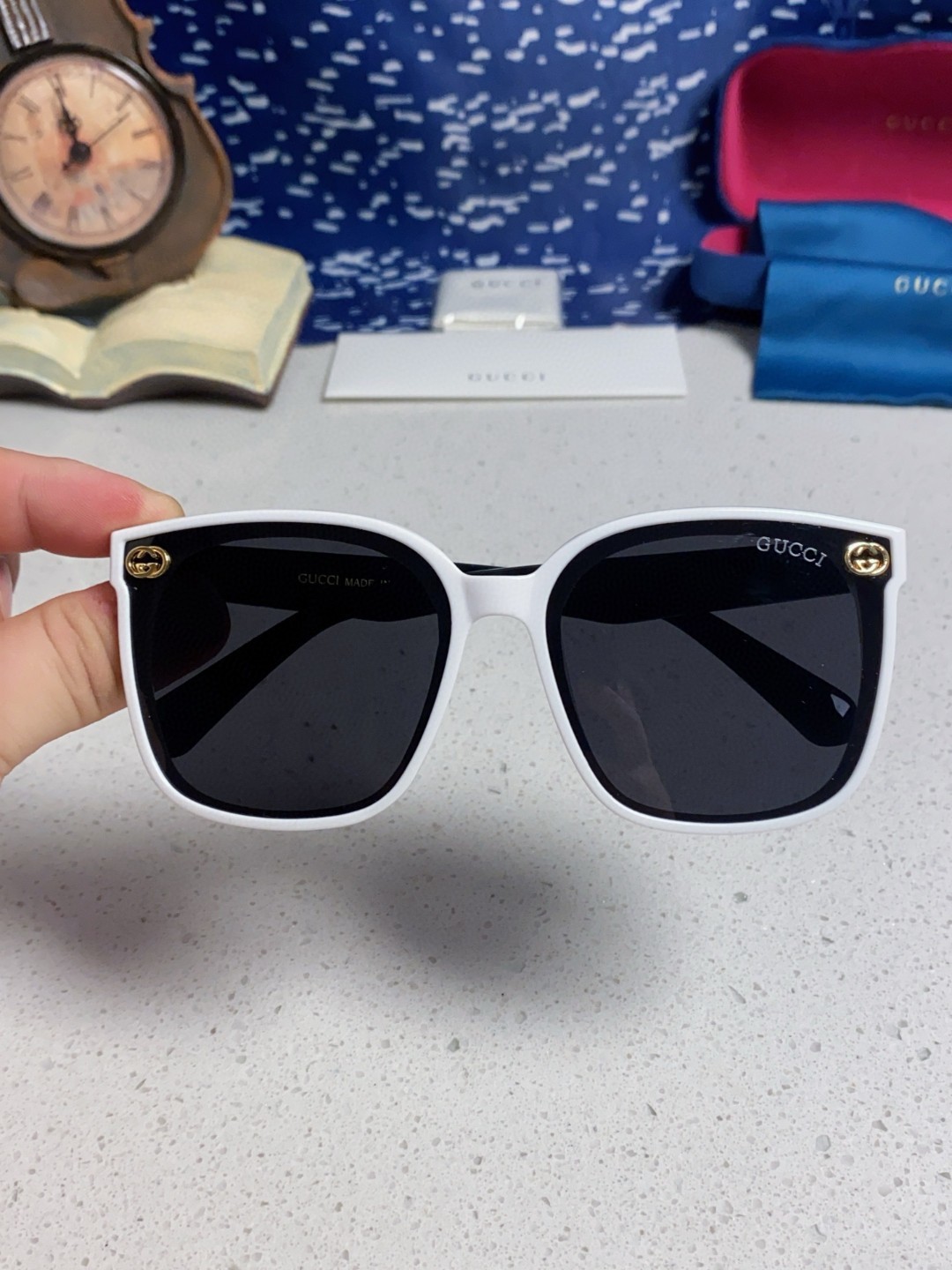 Gucci古奇 2025新款韩版防紫外线高级感网红个性时尚海边太阳镜显脸小 女士墨镜