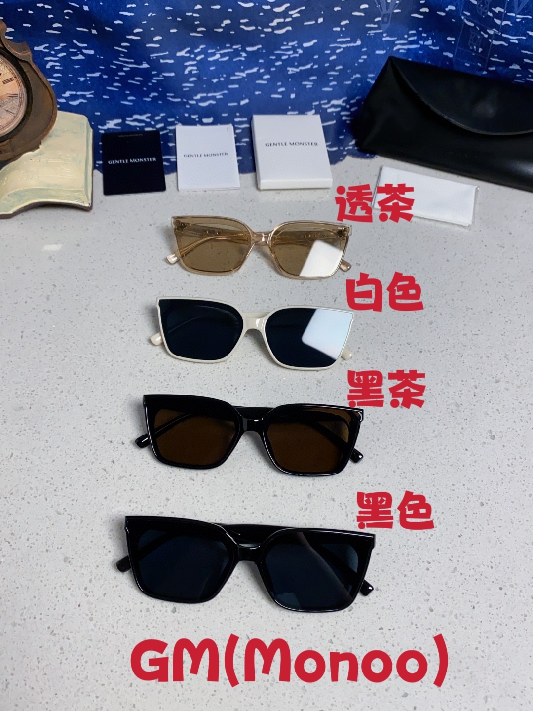 Gentle Moster(GM) 2025gm新款时尚墨镜女偏光近视高级感有度数的太阳眼镜方框防紫外线