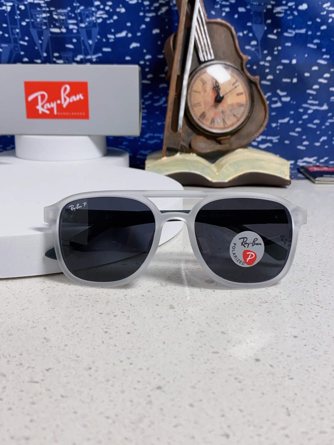 RayBan雷朋 2025新款欧美复古双梁蛤蟆镜大框太阳眼镜女潮高级感街拍嘻哈圆脸墨镜 RB69061