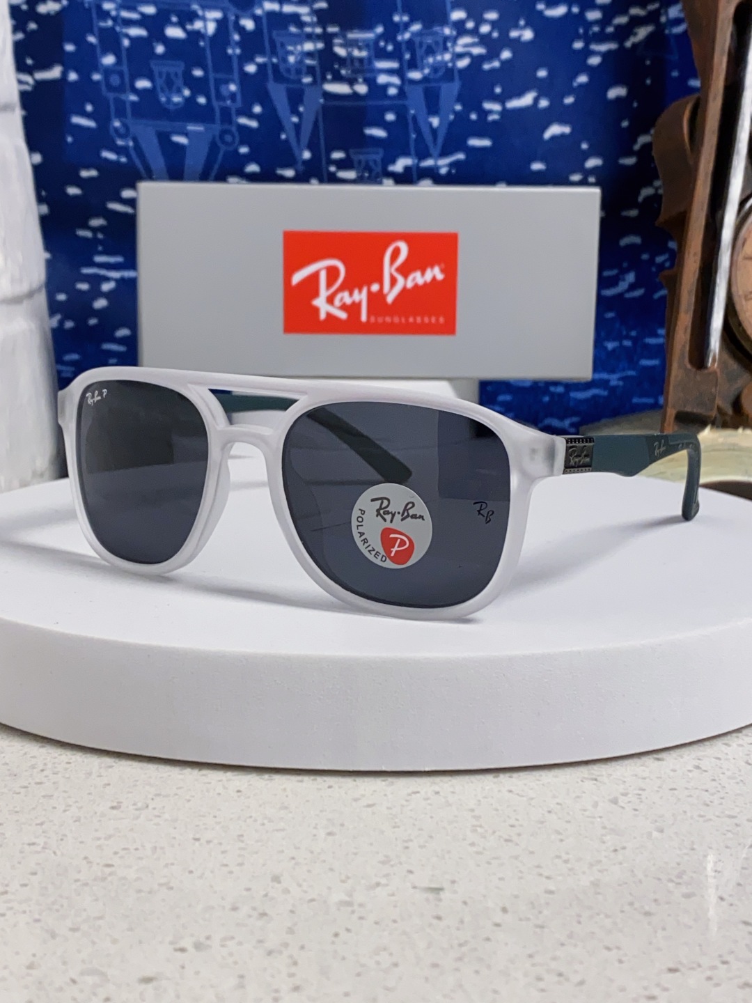 RayBan雷朋 2025新款欧美复古双梁蛤蟆镜大框太阳眼镜女潮高级感街拍嘻哈圆脸墨镜 RB69061