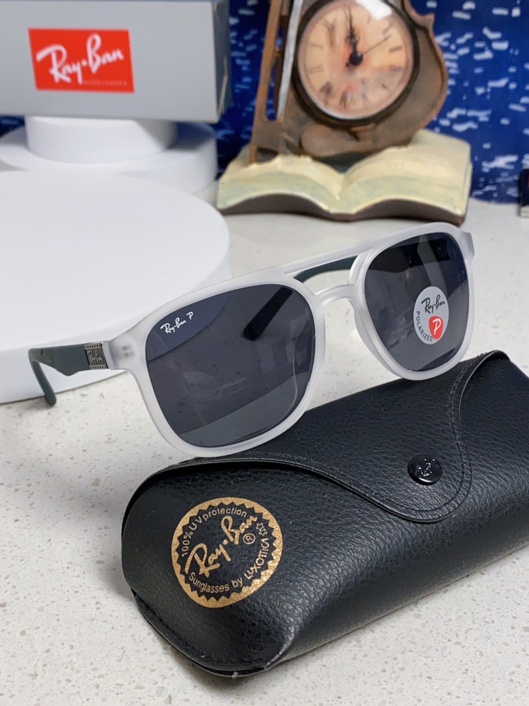 RayBan雷朋 2025新款欧美复古双梁蛤蟆镜大框太阳眼镜女潮高级感街拍嘻哈圆脸墨镜 RB69061