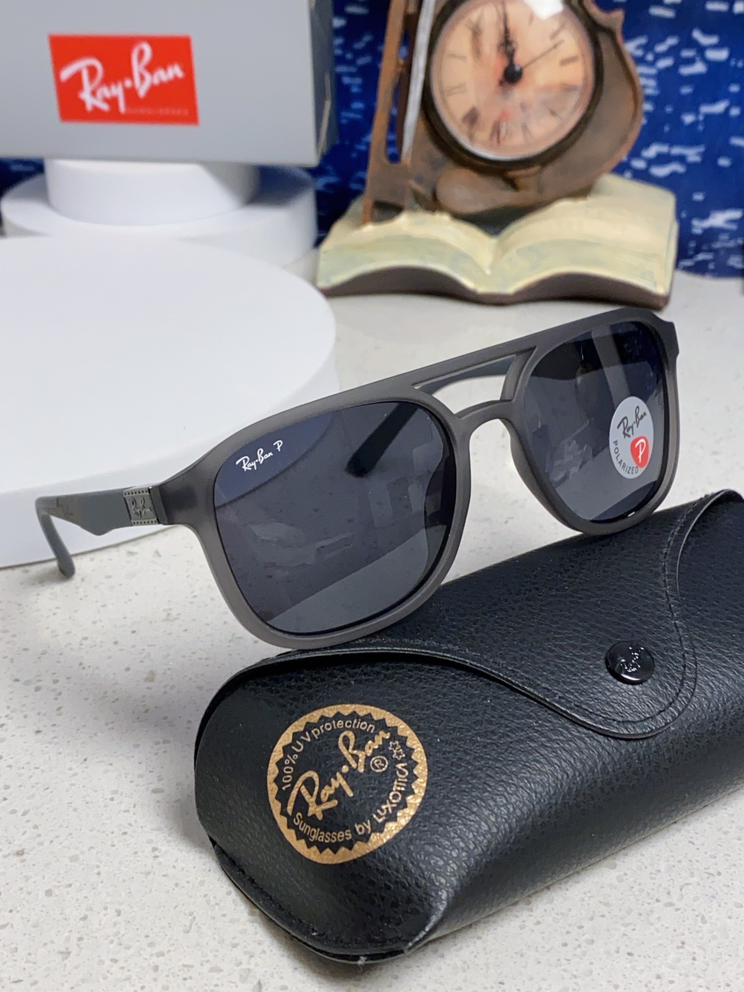 RayBan雷朋 2025新款欧美复古双梁蛤蟆镜大框太阳眼镜女潮高级感街拍嘻哈圆脸墨镜 RB69061