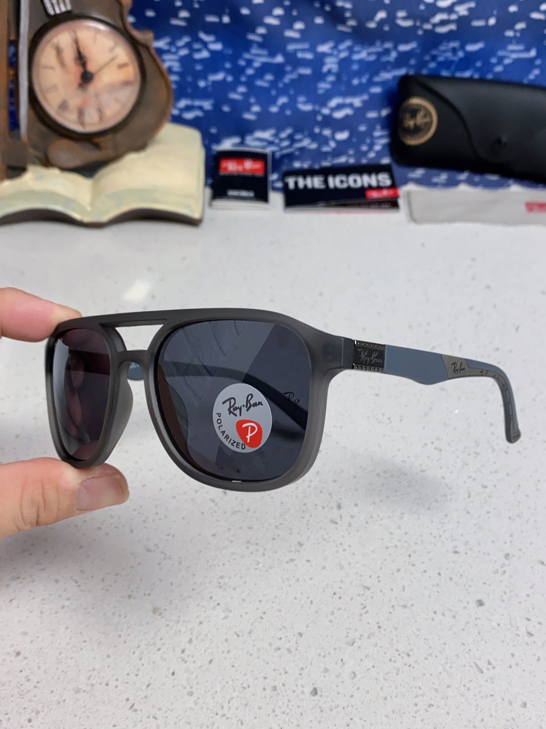 RayBan雷朋 2025新款欧美复古双梁蛤蟆镜大框太阳眼镜女潮高级感街拍嘻哈圆脸墨镜 RB69061