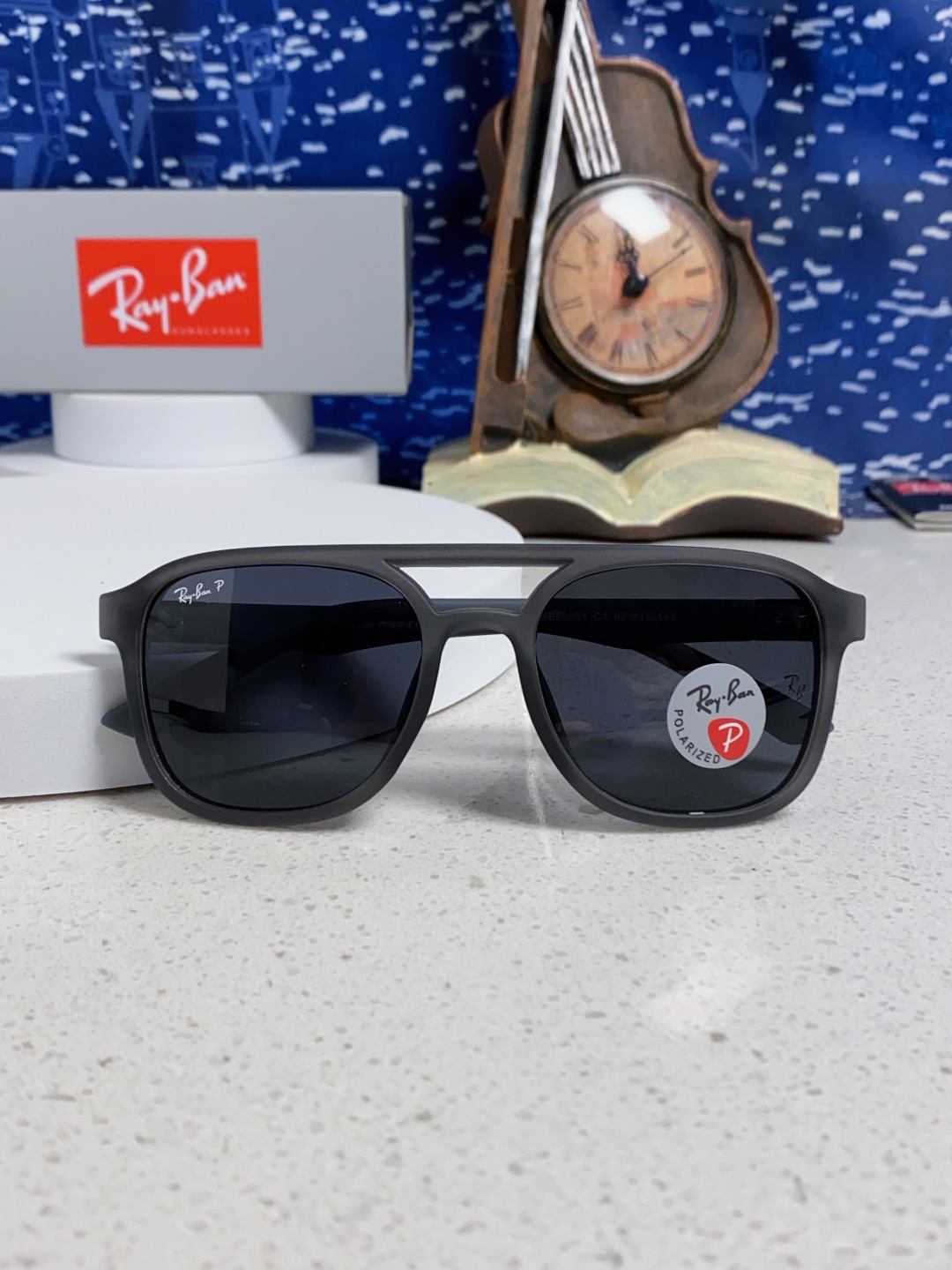 RayBan雷朋 2025新款欧美复古双梁蛤蟆镜大框太阳眼镜女潮高级感街拍嘻哈圆脸墨镜 RB69061