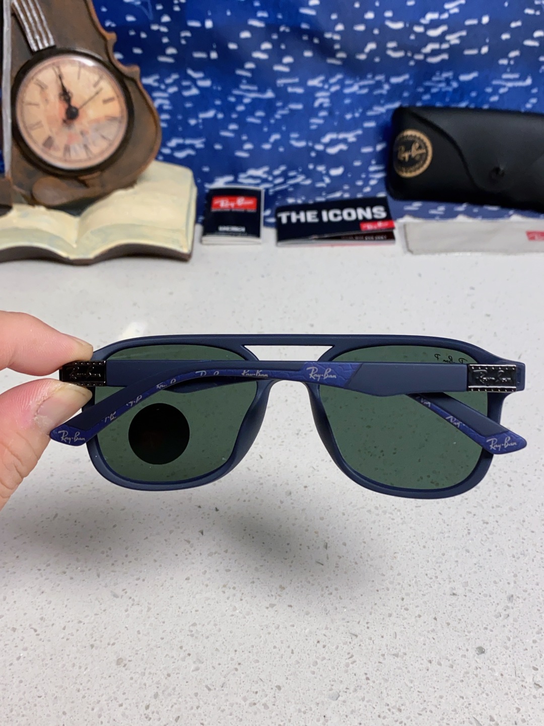 RayBan雷朋 2025新款欧美复古双梁蛤蟆镜大框太阳眼镜女潮高级感街拍嘻哈圆脸墨镜 RB69061