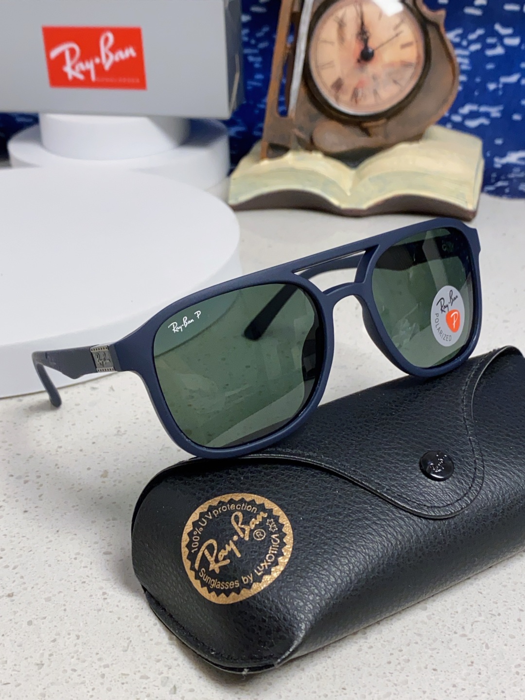 RayBan雷朋 2025新款欧美复古双梁蛤蟆镜大框太阳眼镜女潮高级感街拍嘻哈圆脸墨镜 RB69061