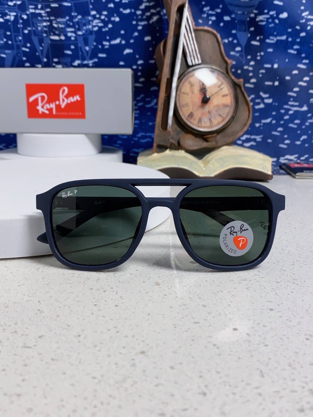 RayBan雷朋 2025新款欧美复古双梁蛤蟆镜大框太阳眼镜女潮高级感街拍嘻哈圆脸墨镜 RB69061