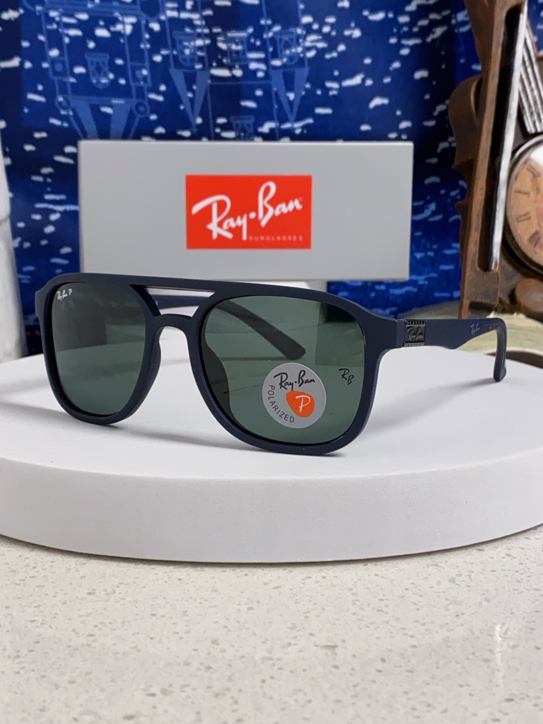 RayBan雷朋 2025新款欧美复古双梁蛤蟆镜大框太阳眼镜女潮高级感街拍嘻哈圆脸墨镜 RB69061