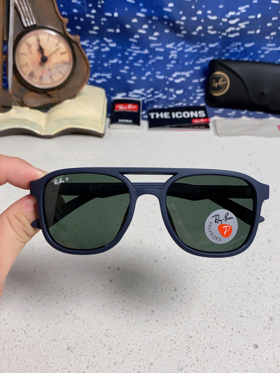 RayBan雷朋 2025新款欧美复古双梁蛤蟆镜大框太阳眼镜女潮高级感街拍嘻哈圆脸墨镜 RB69061