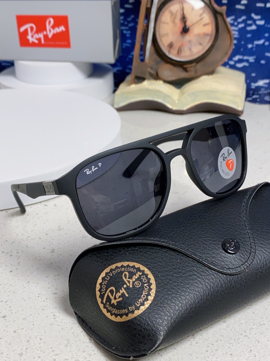 RayBan雷朋 2025新款欧美复古双梁蛤蟆镜大框太阳眼镜女潮高级感街拍嘻哈圆脸墨镜 RB69061