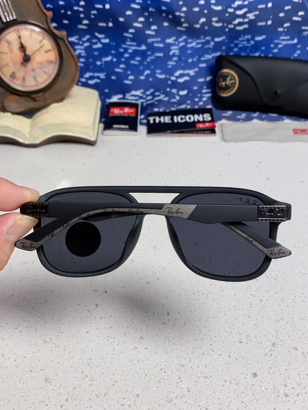 RayBan雷朋 2025新款欧美复古双梁蛤蟆镜大框太阳眼镜女潮高级感街拍嘻哈圆脸墨镜 RB69061