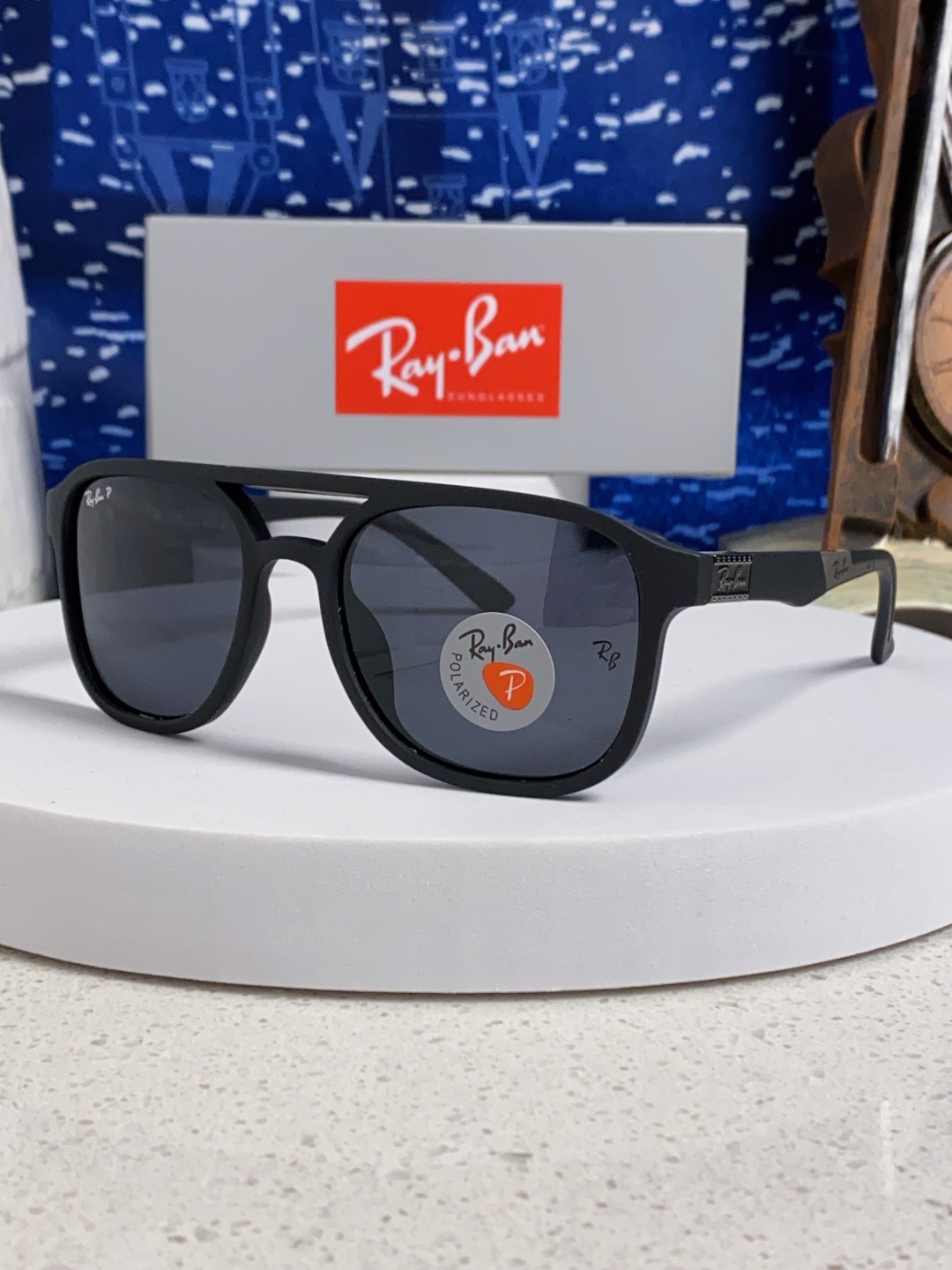 RayBan雷朋 2025新款欧美复古双梁蛤蟆镜大框太阳眼镜女潮高级感街拍嘻哈圆脸墨镜 RB69061