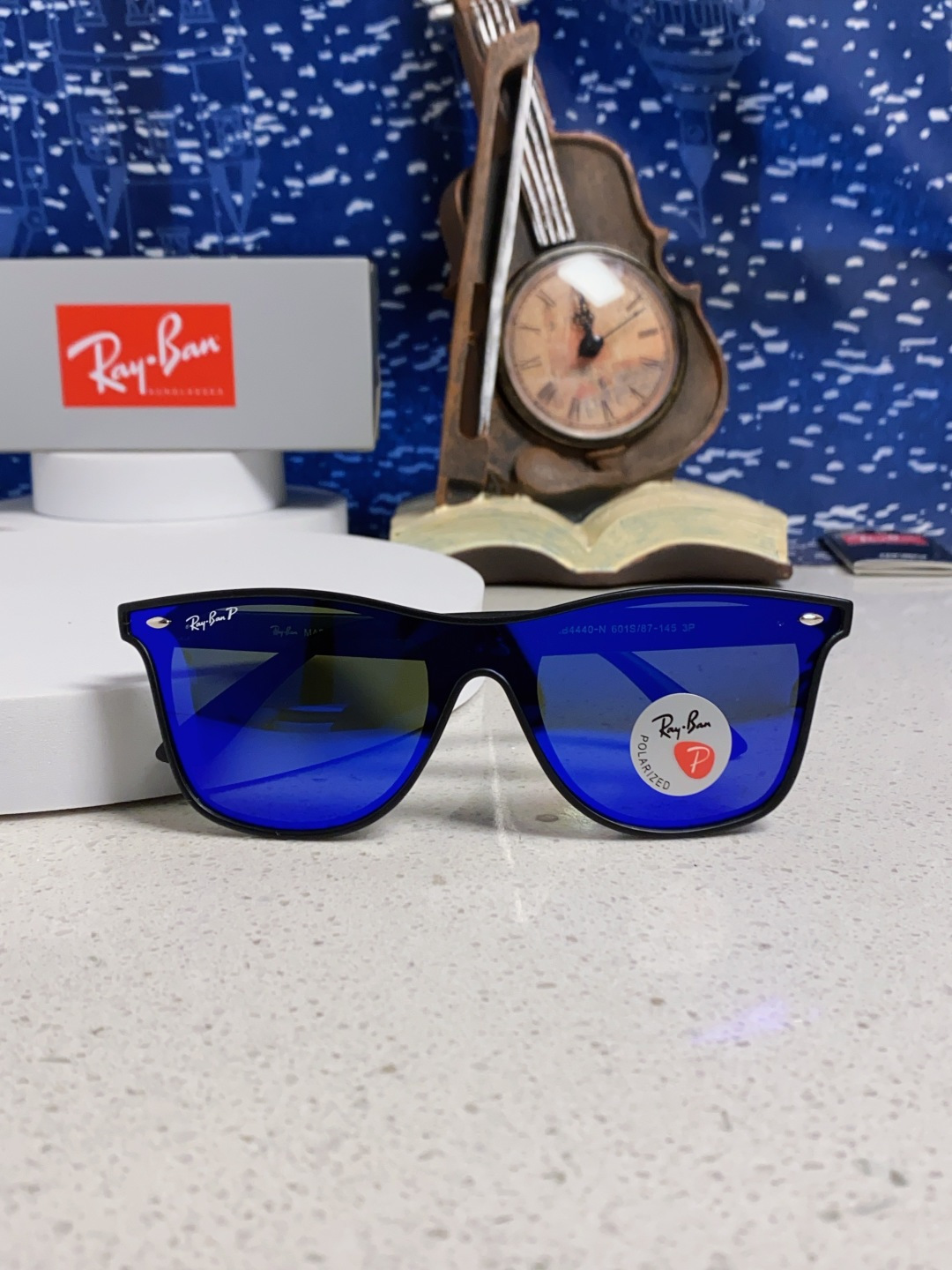 RayBan雷朋 2025新款运动墨镜连体炫彩太阳镜偏光时尚驾驶垂钓防风跑步眼镜 男女通用 RB4440