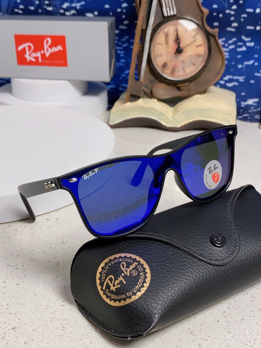 RayBan雷朋 2025新款运动墨镜连体炫彩太阳镜偏光时尚驾驶垂钓防风跑步眼镜 男女通用 RB4440