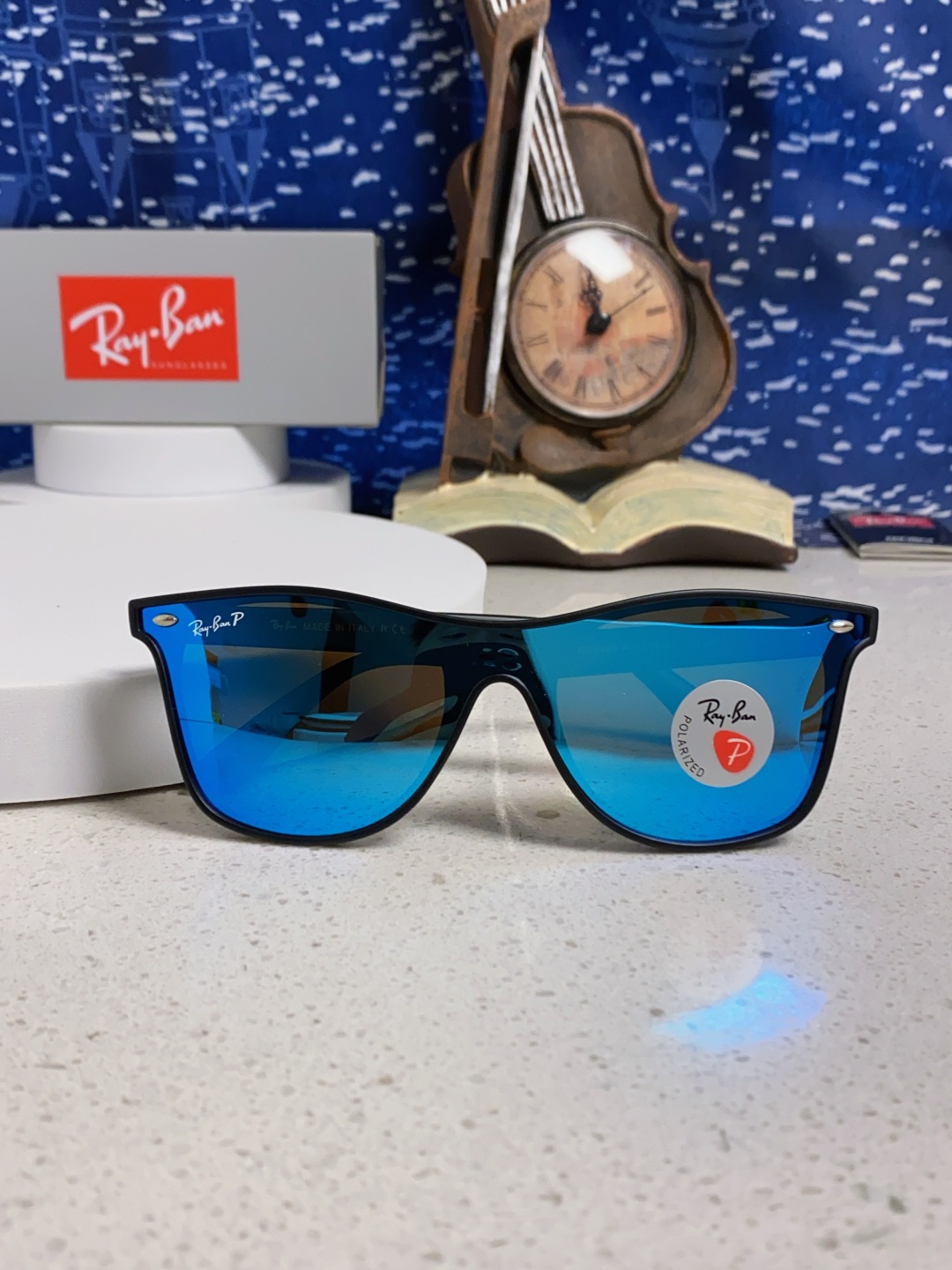 RayBan雷朋 2025新款运动墨镜连体炫彩太阳镜偏光时尚驾驶垂钓防风跑步眼镜 男女通用 RB4440