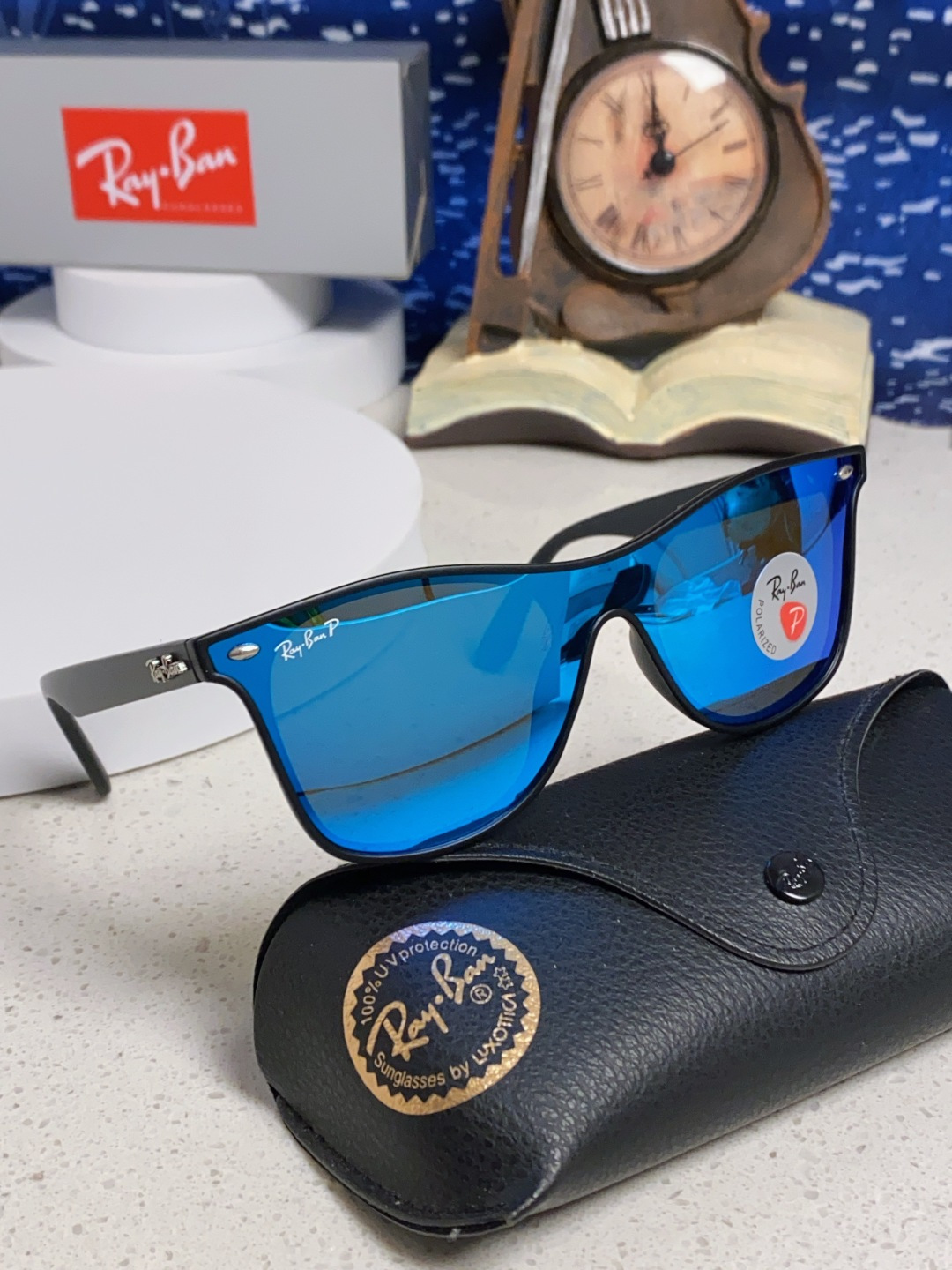 RayBan雷朋 2025新款运动墨镜连体炫彩太阳镜偏光时尚驾驶垂钓防风跑步眼镜 男女通用 RB4440