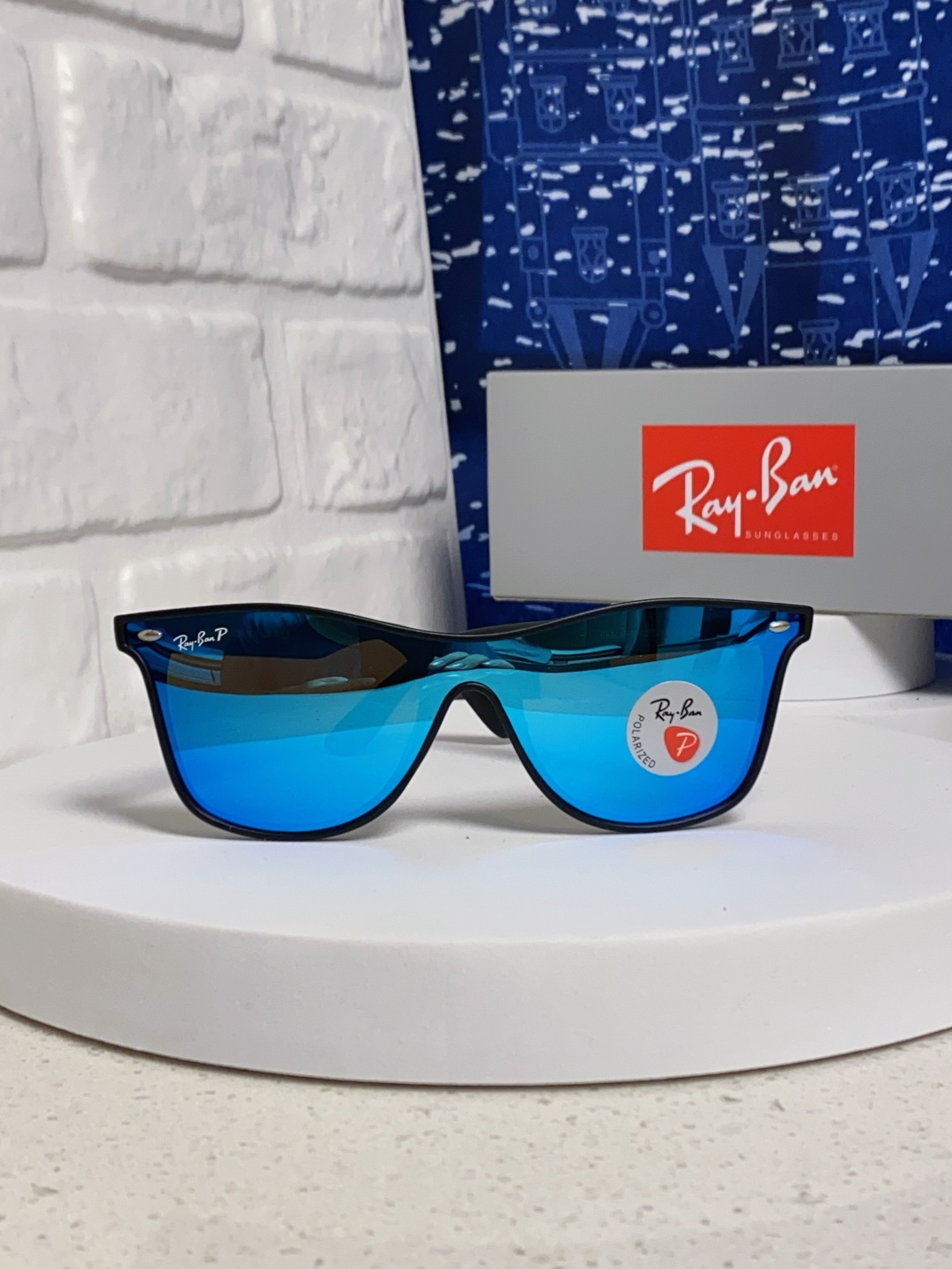 RayBan雷朋 2025新款运动墨镜连体炫彩太阳镜偏光时尚驾驶垂钓防风跑步眼镜 男女通用 RB4440