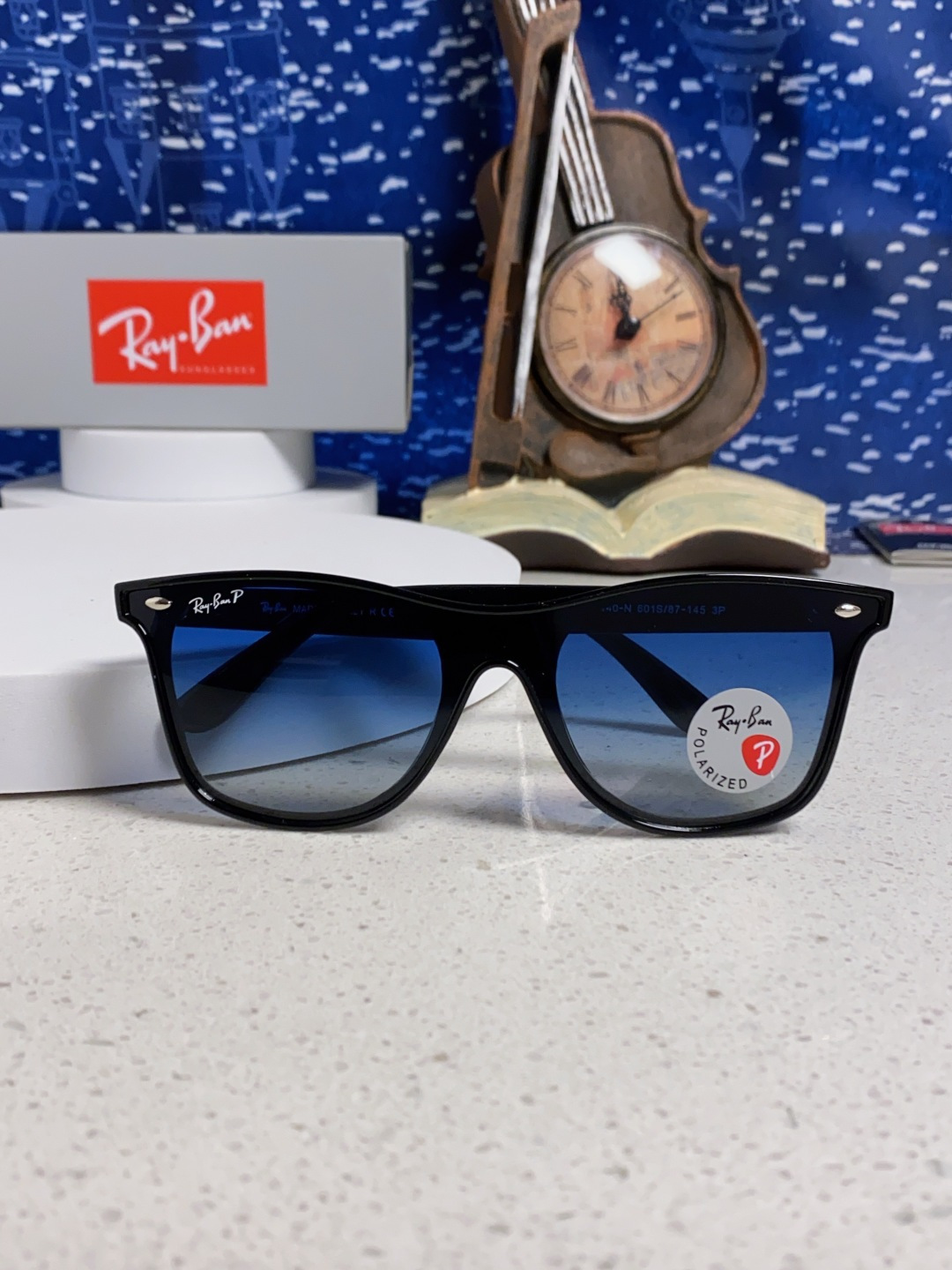 RayBan雷朋 2025新款运动墨镜连体炫彩太阳镜偏光时尚驾驶垂钓防风跑步眼镜 男女通用 RB4440