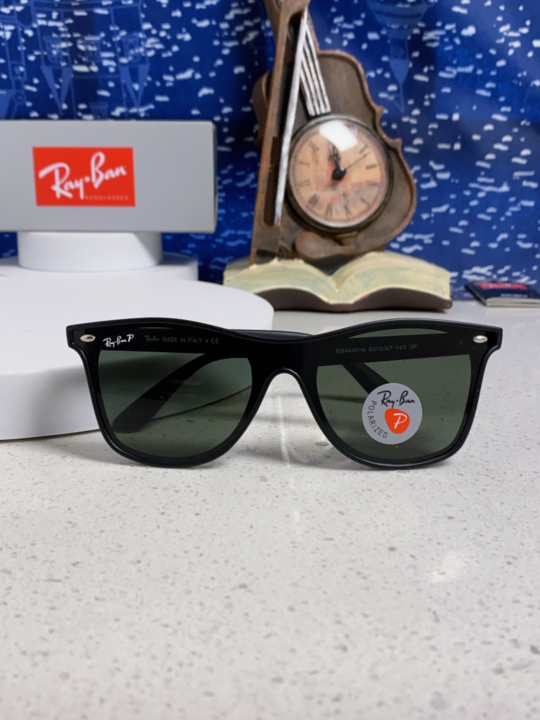 RayBan雷朋 2025新款运动墨镜连体炫彩太阳镜偏光时尚驾驶垂钓防风跑步眼镜 男女通用 RB4440