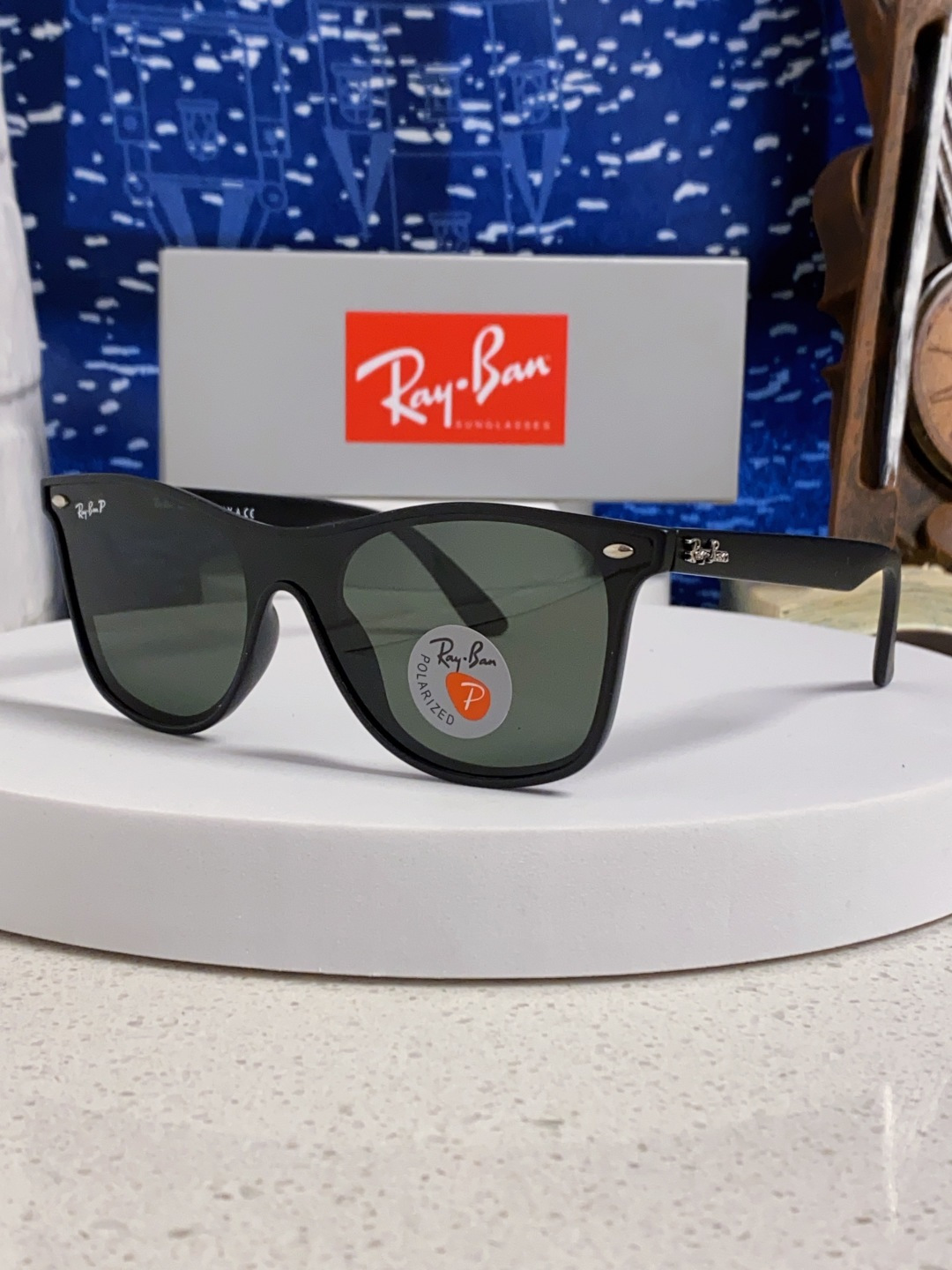 RayBan雷朋 2025新款运动墨镜连体炫彩太阳镜偏光时尚驾驶垂钓防风跑步眼镜 男女通用 RB4440