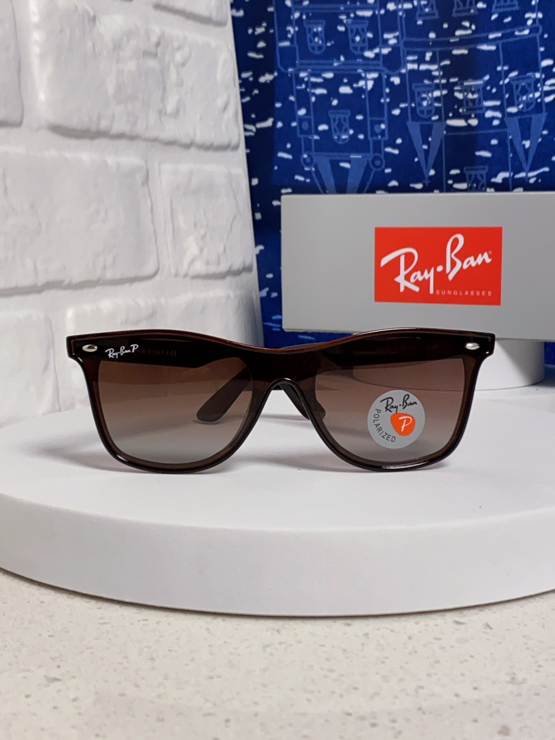 RayBan雷朋 2025新款运动墨镜连体炫彩太阳镜偏光时尚驾驶垂钓防风跑步眼镜 男女通用 RB4440