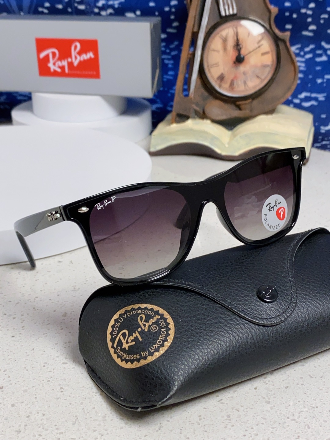 RayBan雷朋 2025新款运动墨镜连体炫彩太阳镜偏光时尚驾驶垂钓防风跑步眼镜 男女通用 RB4440