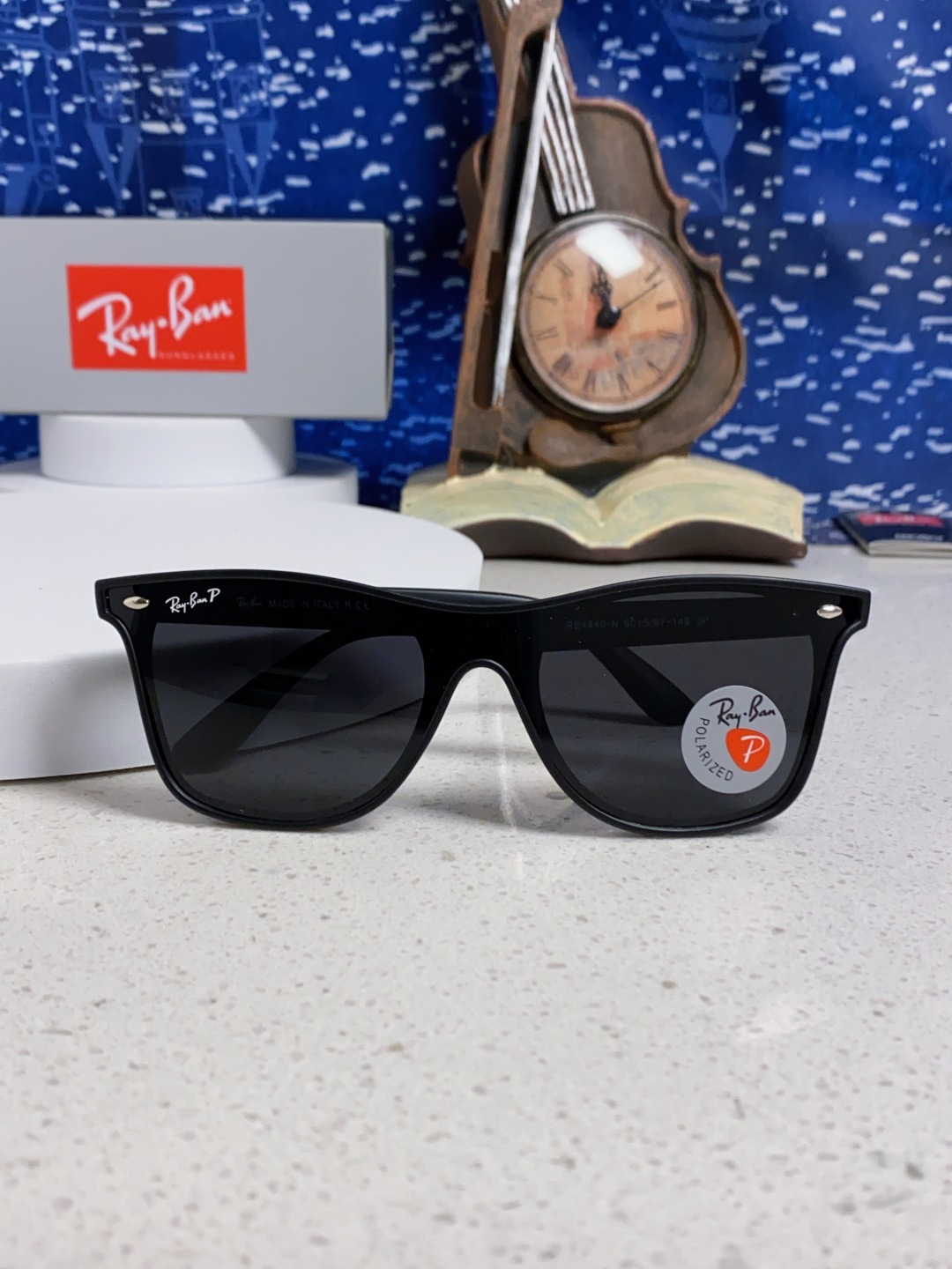 RayBan雷朋 2025新款运动墨镜连体炫彩太阳镜偏光时尚驾驶垂钓防风跑步眼镜 男女通用 RB4440