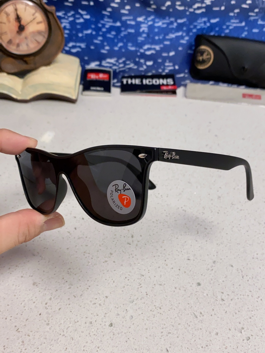 RayBan雷朋 2025新款运动墨镜连体炫彩太阳镜偏光时尚驾驶垂钓防风跑步眼镜 男女通用 RB4440