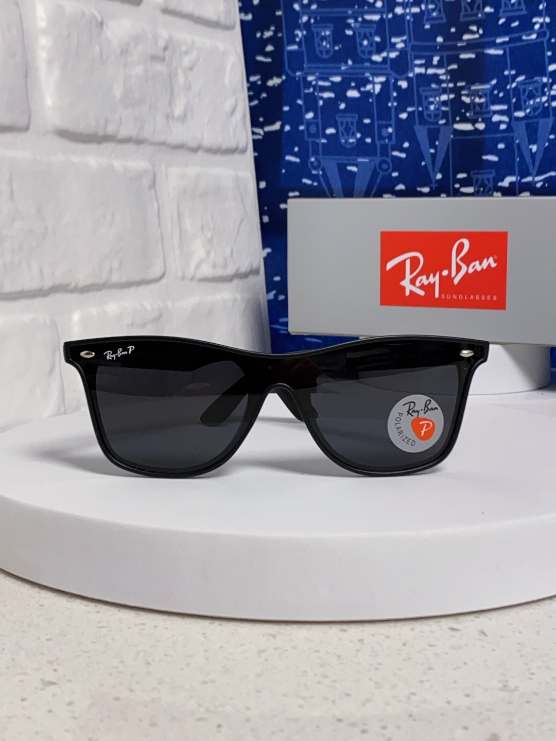 RayBan雷朋 2025新款运动墨镜连体炫彩太阳镜偏光时尚驾驶垂钓防风跑步眼镜 男女通用 RB4440