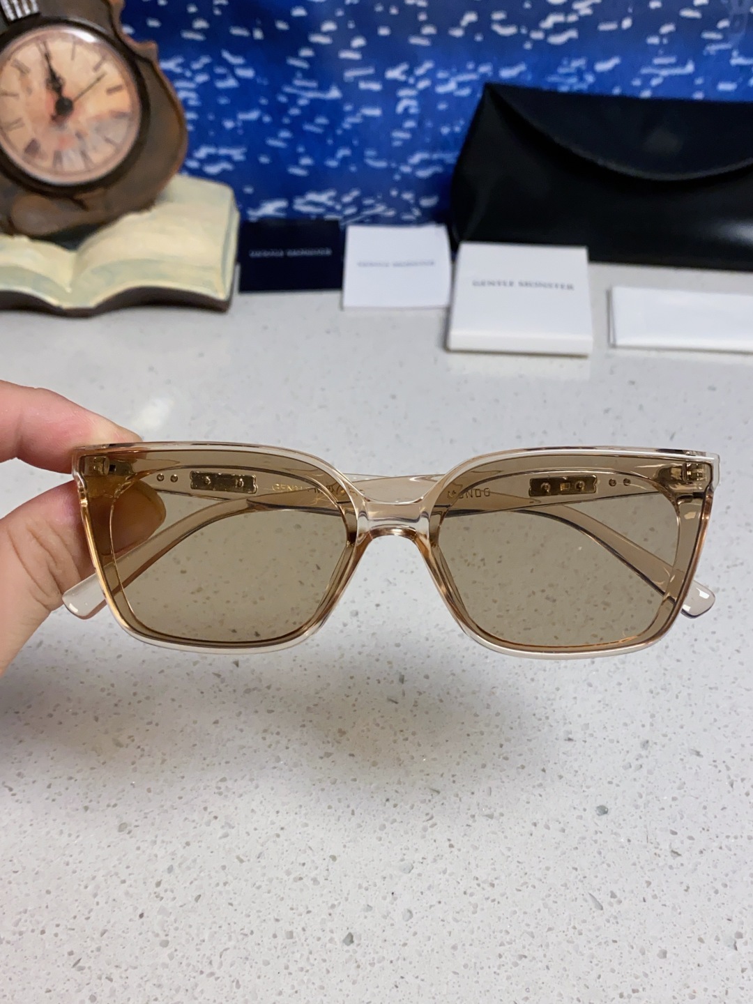 Gentle Moster(GM) 2025gm新款时尚墨镜女偏光近视高级感有度数的太阳眼镜方框防紫外线