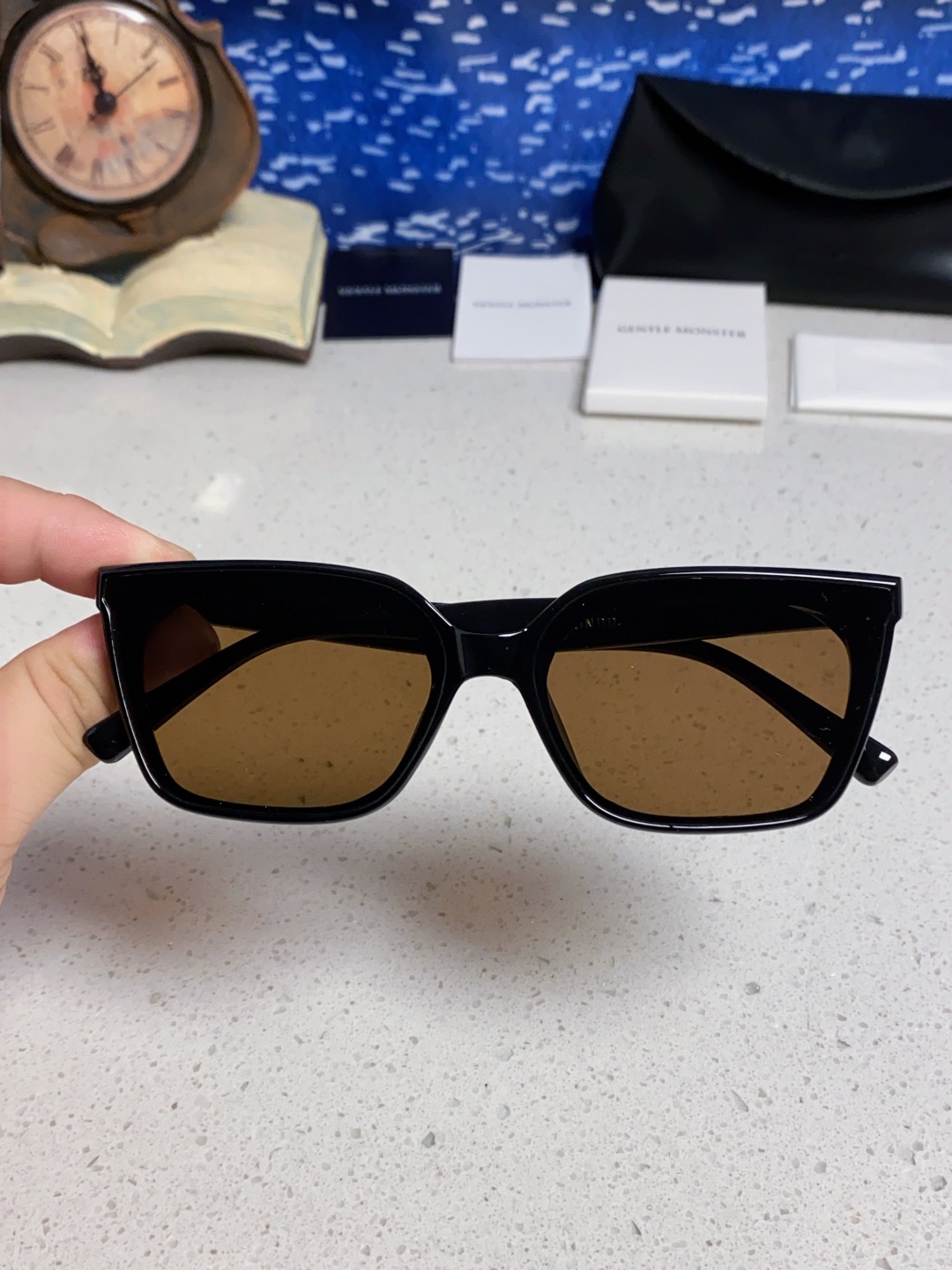 Gentle Moster(GM) 2025gm新款时尚墨镜女偏光近视高级感有度数的太阳眼镜方框防紫外线