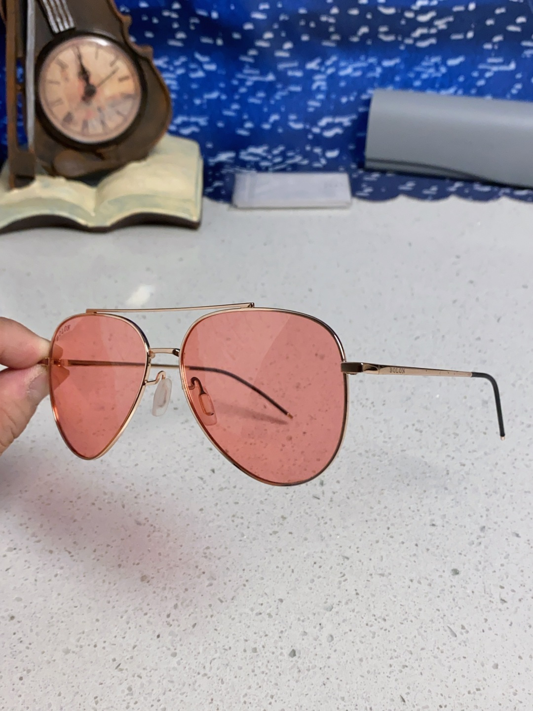 Bolon暴龙 2025新款眼镜男士墨镜开车专用太阳镜官方 超酷蛤蟆框 驾驶偏光镜片