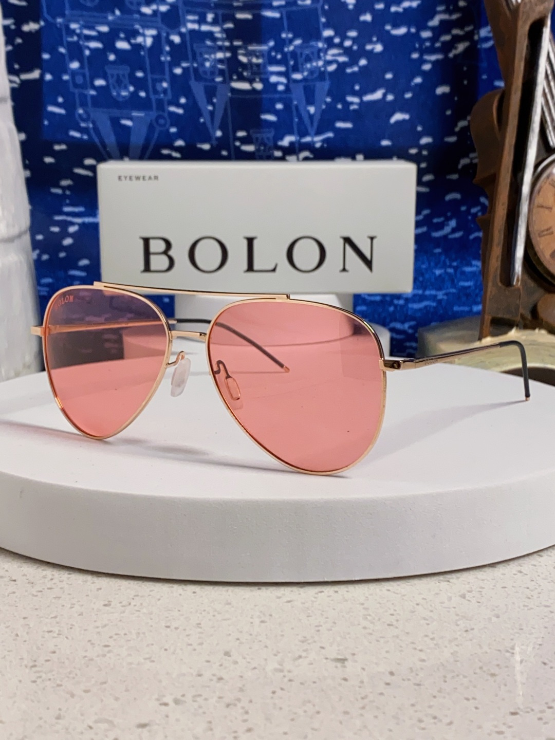 Bolon暴龙 2025新款眼镜男士墨镜开车专用太阳镜官方 超酷蛤蟆框 驾驶偏光镜片