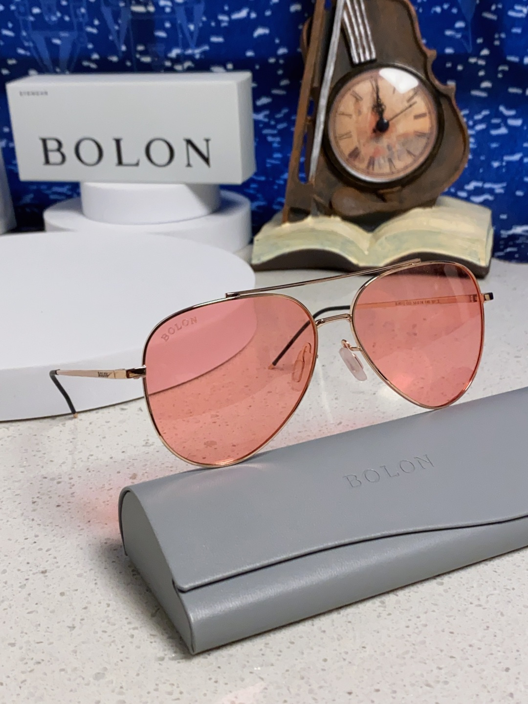 Bolon暴龙 2025新款眼镜男士墨镜开车专用太阳镜官方 超酷蛤蟆框 驾驶偏光镜片